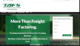
							         TAFS: Freight Factoring for Trucking Companies | 1-Hour Funding								  
							    