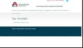 
							         Tag: foresight - ERA Portal Austria								  
							    