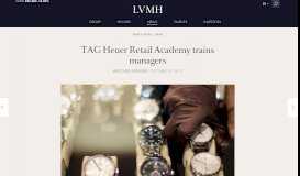 
							         TAG Heuer Retail Academy trains managers - LVMH								  
							    
