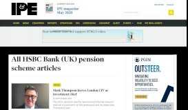 
							         Tag : HSBC Bank (UK) pension scheme | IPE								  
							    