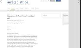 
							         tagesschau.de: Nachrichten-Portal der ARD - Deutsches Ärzteblatt								  
							    