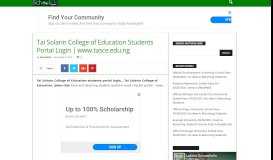 
							         Tai Solarin College of Education Students Portal Login | www.tasce ...								  
							    
