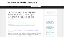 
							         TAInstaller.exe HP Touchpoint Analytics Installer with high resources ...								  
							    