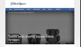 
							         Takata heißt künftig Joyson Safety Systems | Childhood Business								  
							    