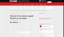 
							         Take all of my money: Legoed Portal 2 co-op robots | PC Gamer								  
							    