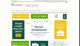 
							         Take an Assessment - Career Services - Cal Poly, San Luis Obispo								  
							    