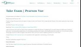 
							         Take Exam | Pearson Vue | The Open Group								  
							    