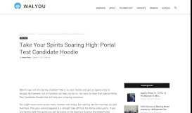 
							         Take Your Spirits Soaring High: Portal Test Candidate Hoodie - Walyou								  
							    