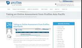 
							         Taking an Online Assessment from Profiles Asia Pacific								  
							    