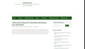 
							         Takoradi Technical University Admission List 2019/2020 | GHLoud.com								  
							    