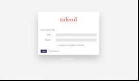 
							         Talend Partner Portal: Log In								  
							    