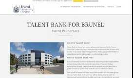
							         Talent Bank for Brunel								  
							    