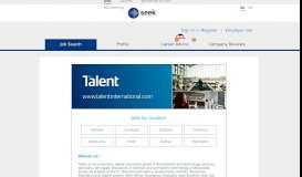 
							         Talent International - Seek								  
							    