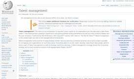 
							         Talent management - Wikipedia								  
							    