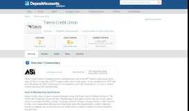 
							         Taleris Credit Union Reviews and Rates - Deposit Accounts								  
							    