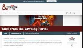 
							         Tales from the Yawning Portal | D&D Adventurers League Organizers								  
							    