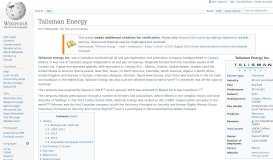 
							         Talisman Energy - Wikipedia								  
							    
