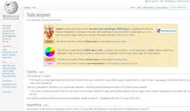 
							         Talk:Argent - Wikipedia								  
							    