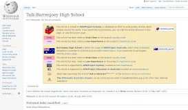 
							         Talk:Barrenjoey High School - Wikipedia								  
							    