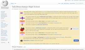 
							         Talk:Beauchamps High School - Wikipedia								  
							    