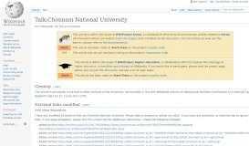 
							         Talk:Chonnam National University - Wikipedia								  
							    