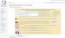 
							         Talk:CMT (U.S. TV channel) - Wikipedia								  
							    