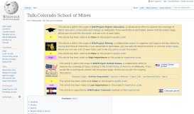 
							         Talk:Colorado School of Mines - Wikipedia								  
							    
