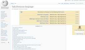 
							         Talk:Etruscan language - Wikipedia								  
							    