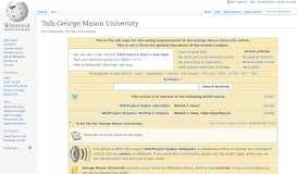 
							         Talk:George Mason University - Wikipedia								  
							    