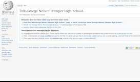 
							         Talk:George Nelson Tremper High School - Wikipedia								  
							    