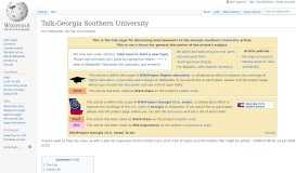 
							         Talk:Georgia Southern University - Wikipedia								  
							    