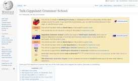 
							         Talk:Gippsland Grammar School - Wikipedia								  
							    