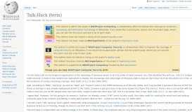 
							         Talk:Hack (term) - Wikipedia								  
							    