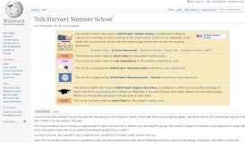 
							         Talk:Harvard Summer School - Wikipedia								  
							    