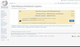 
							         Talk:Hellmann Worldwide Logistics - Wikipedia								  
							    