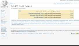 
							         Talk:JPS Health Network - Wikipedia								  
							    