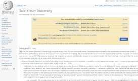 
							         Talk:Keiser University - Wikipedia								  
							    