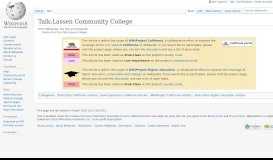 
							         Talk:Lassen Community College - Wikipedia								  
							    