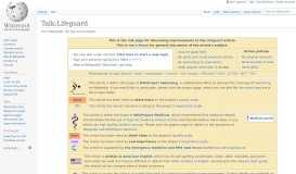 
							         Talk:Lifeguard - Wikipedia								  
							    