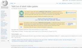 
							         Talk:List of adult video games - Wikipedia								  
							    