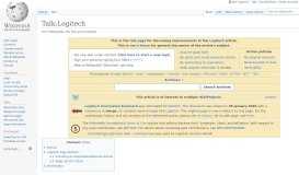 
							         Talk:Logitech - Wikipedia								  
							    