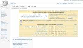 
							         Talk:McKesson Corporation - Wikipedia								  
							    
