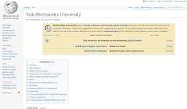 
							         Talk:Multimedia University - Wikipedia								  
							    
