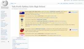 
							         Talk:North Sydney Girls High School - Wikipedia								  
							    