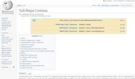 
							         Talk:Regal Cinemas - Wikipedia								  
							    