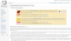 
							         Talk:Sherborne School for Girls - Wikipedia								  
							    