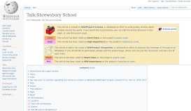 
							         Talk:Shrewsbury School - Wikipedia								  
							    