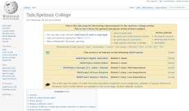 
							         Talk:Spelman College - Wikipedia								  
							    