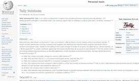 
							         Tally Solutions - Wikipedia								  
							    