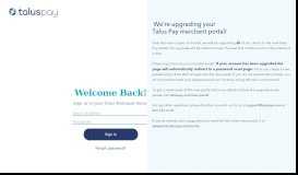 
							         Talus Payments: Log into Your Merchant Portal								  
							    